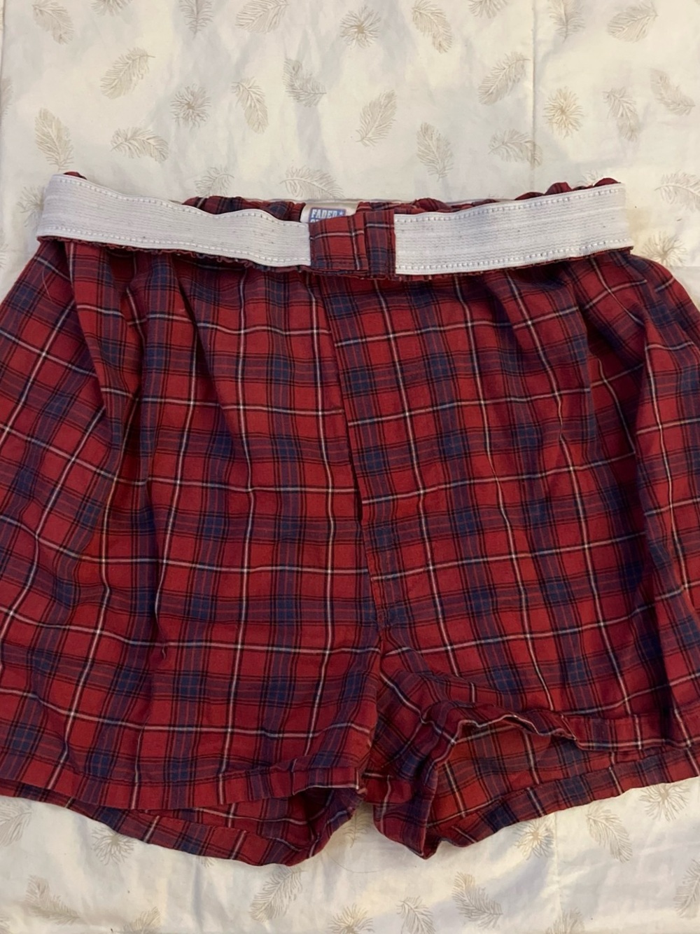 Red Plaid Women’s Pj Shorts with Elastic Waistband
